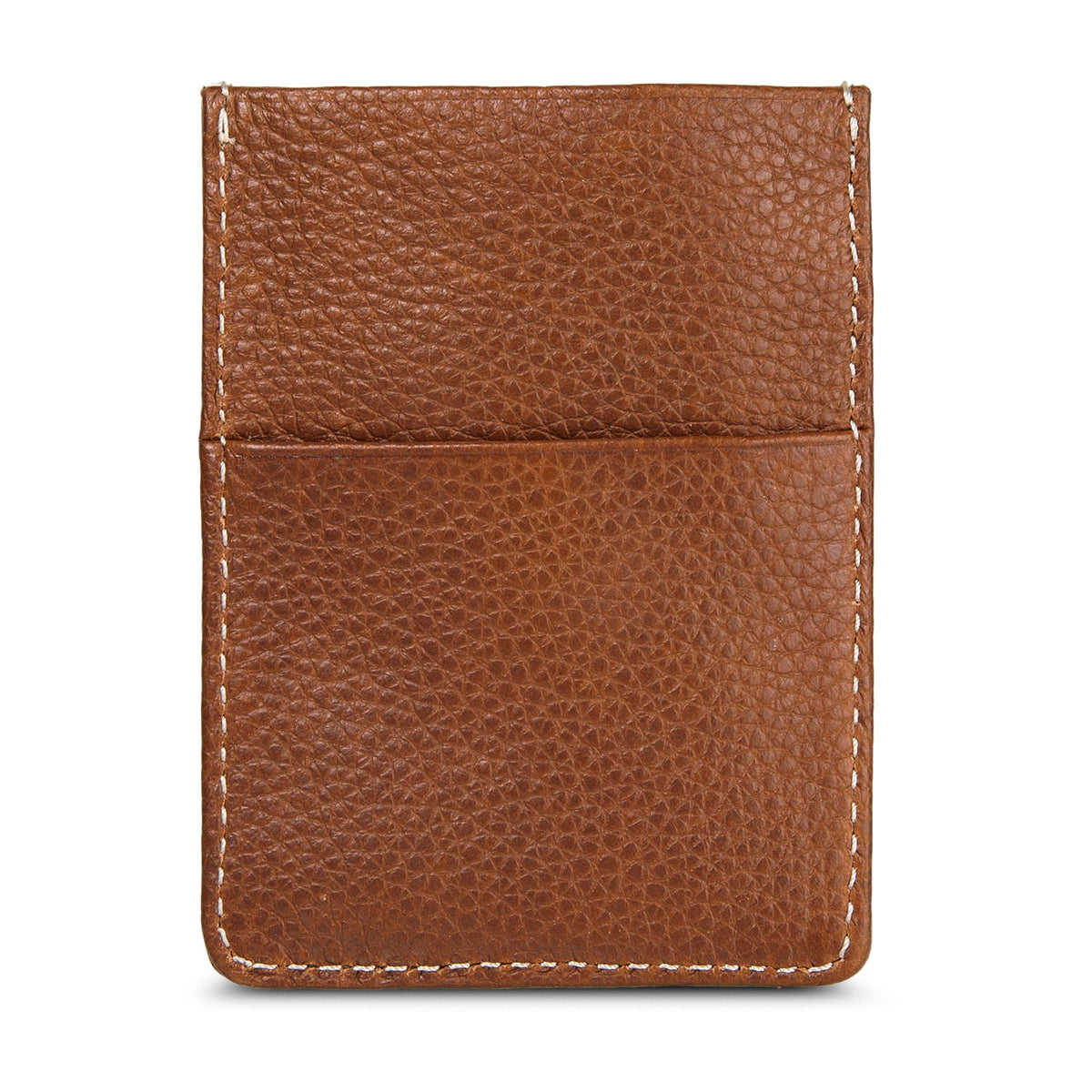 EB Signature Top Stitch Magnetic Leather Card Case