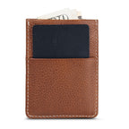 EB Signature Top Stitch Magnetic Leather Card Case
