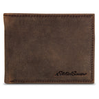 Leather Removable Passcase Wallet With Embossed Sasquatch