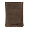 Leather Trifold Wallet With Embossed Sasquatch