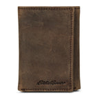 Leather Trifold Wallet With Embossed Sasquatch