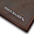 Money Clip Bifold Leather Wallet With Embossed Sasquatch