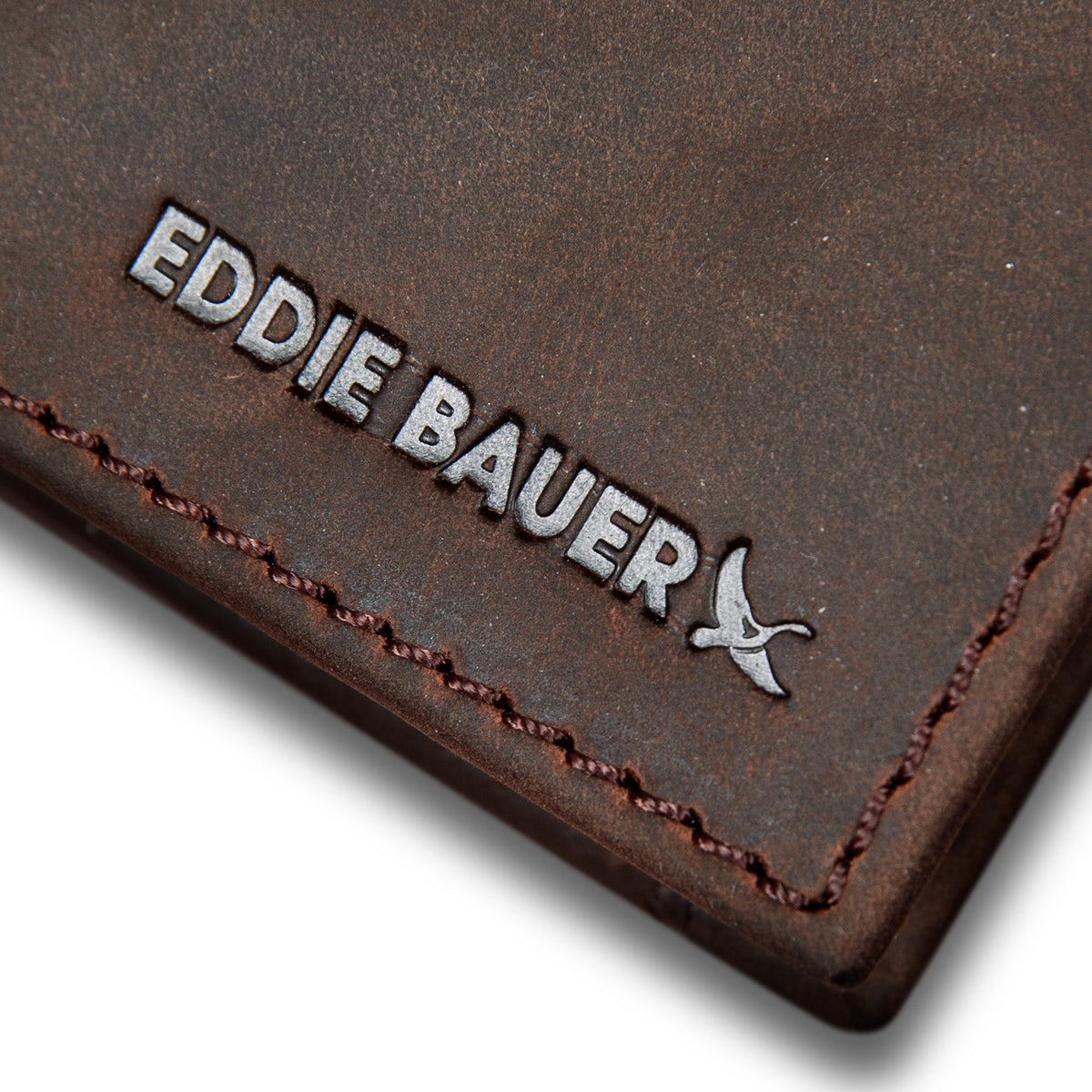 Money Clip Bifold Leather Wallet With Embossed Sasquatch