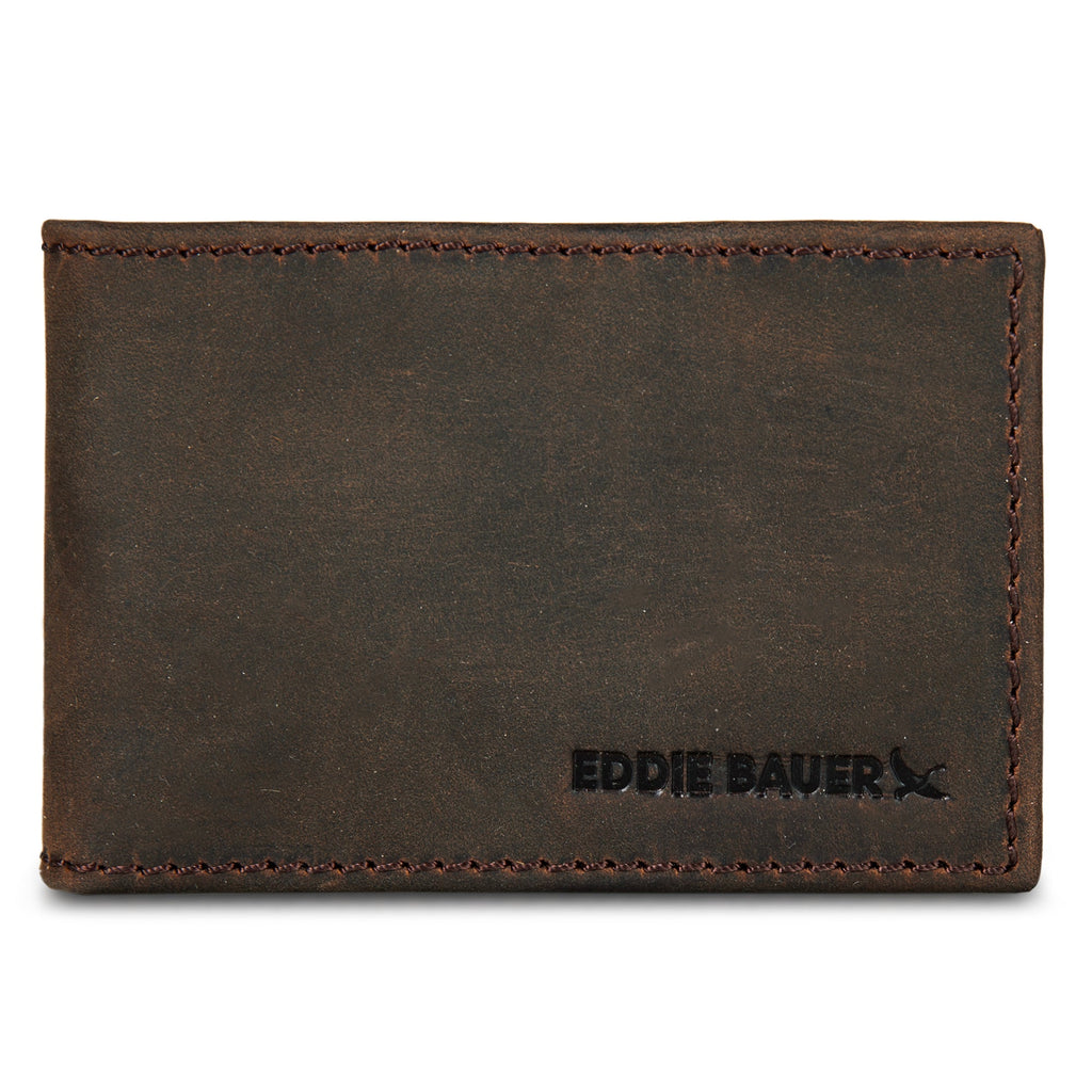 Money Clip Bifold Leather Wallet With Embossed Sasquatch