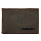 Money Clip Bifold Leather Wallet With Embossed Sasquatch