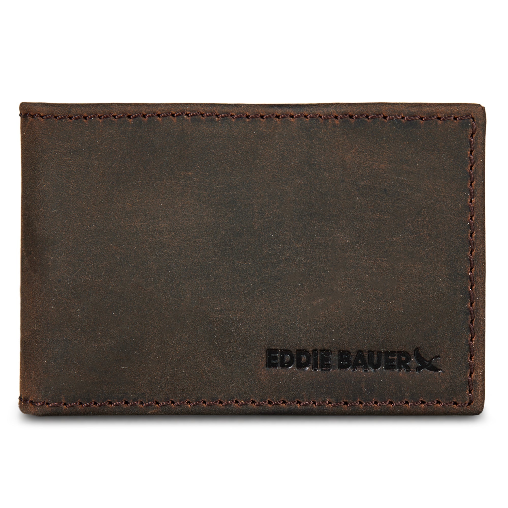 Money Clip Bifold Leather Wallet With Embossed Sasquatch