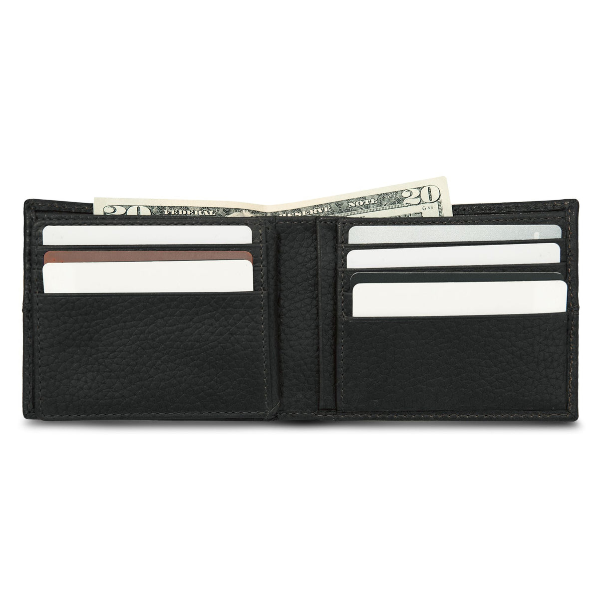 Extra Capacity Rugged Leather Bifold With Flip Id