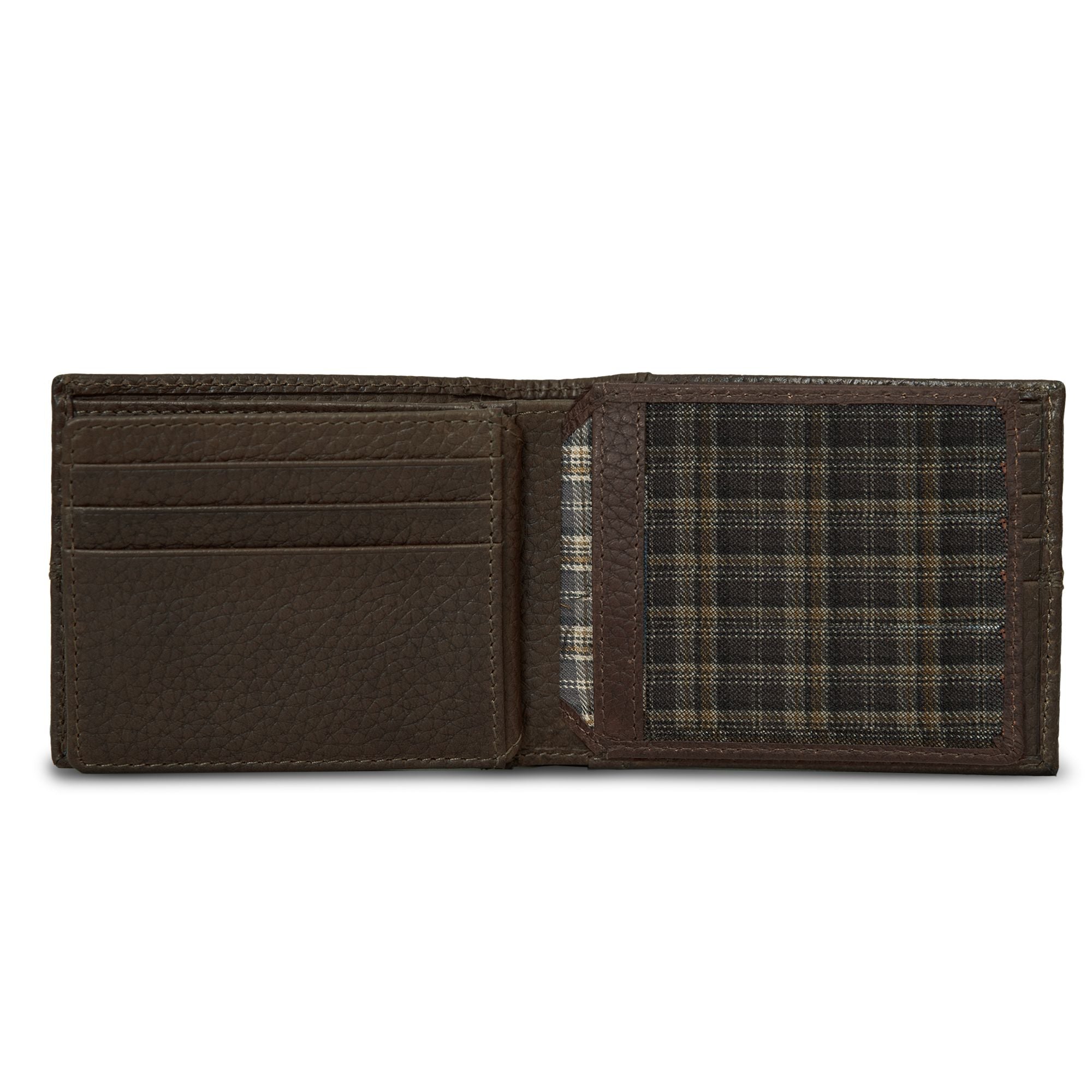 Extra Capacity Rugged Leather Bifold With Flip Id