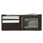 Extra Capacity Rugged Leather Bifold With Flip Id