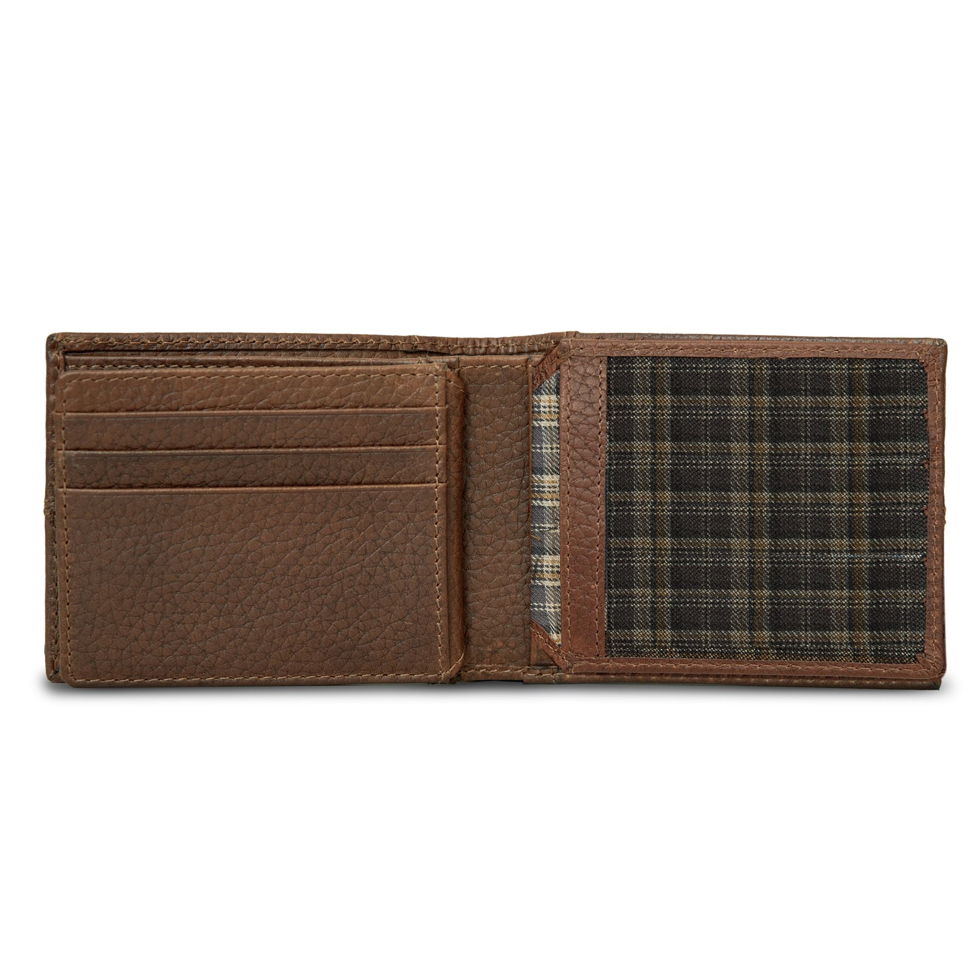 Extra Capacity Rugged Leather Bifold With Flip Id