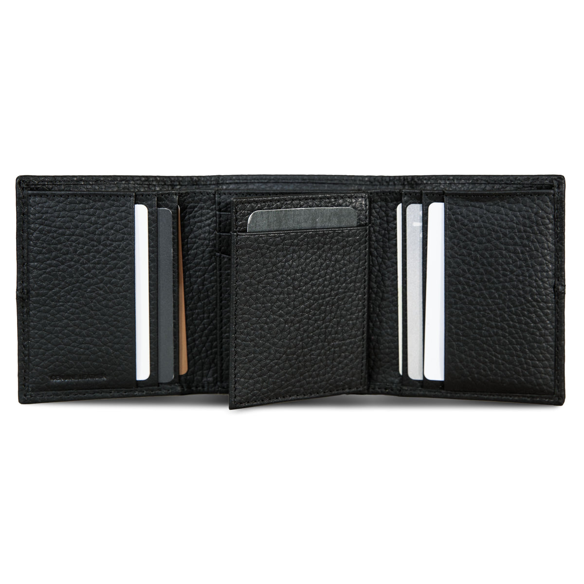 Extra Capacity Rugged Leather Trifold With Flip Id