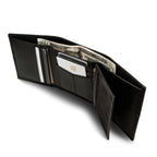 Extra Capacity Rugged Leather Trifold With Flip Id