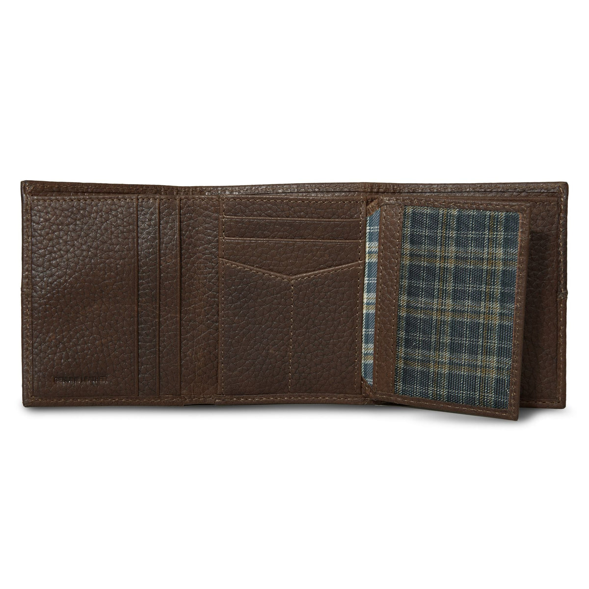 Extra Capacity Rugged Leather Trifold With Flip Id
