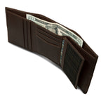 Extra Capacity Rugged Leather Trifold With Flip Id