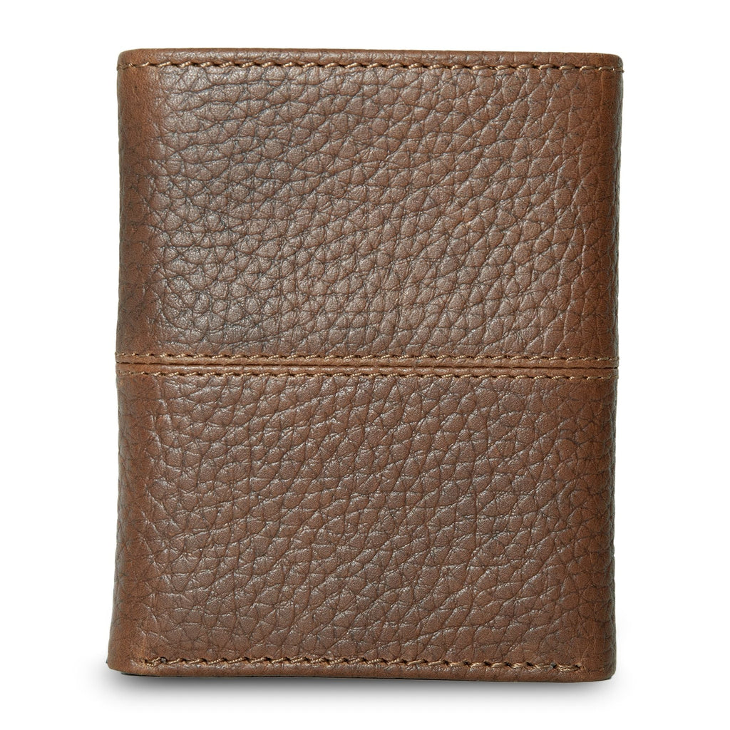 Extra Capacity Rugged Leather Trifold With Flip Id