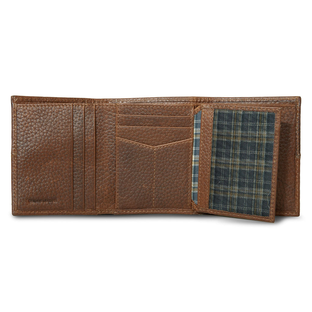 Extra Capacity Rugged Leather Trifold With Flip Id