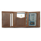 Extra Capacity Rugged Leather Trifold With Flip Id