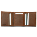 Extra Capacity Rugged Leather Trifold With Flip Id