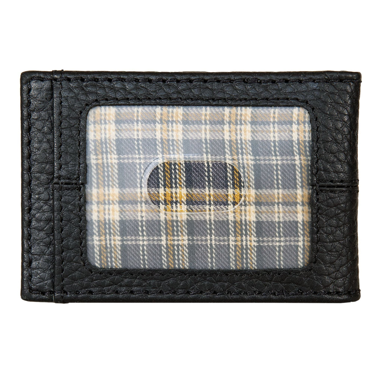 Rugged Leather Money Clip Bifold Wallet