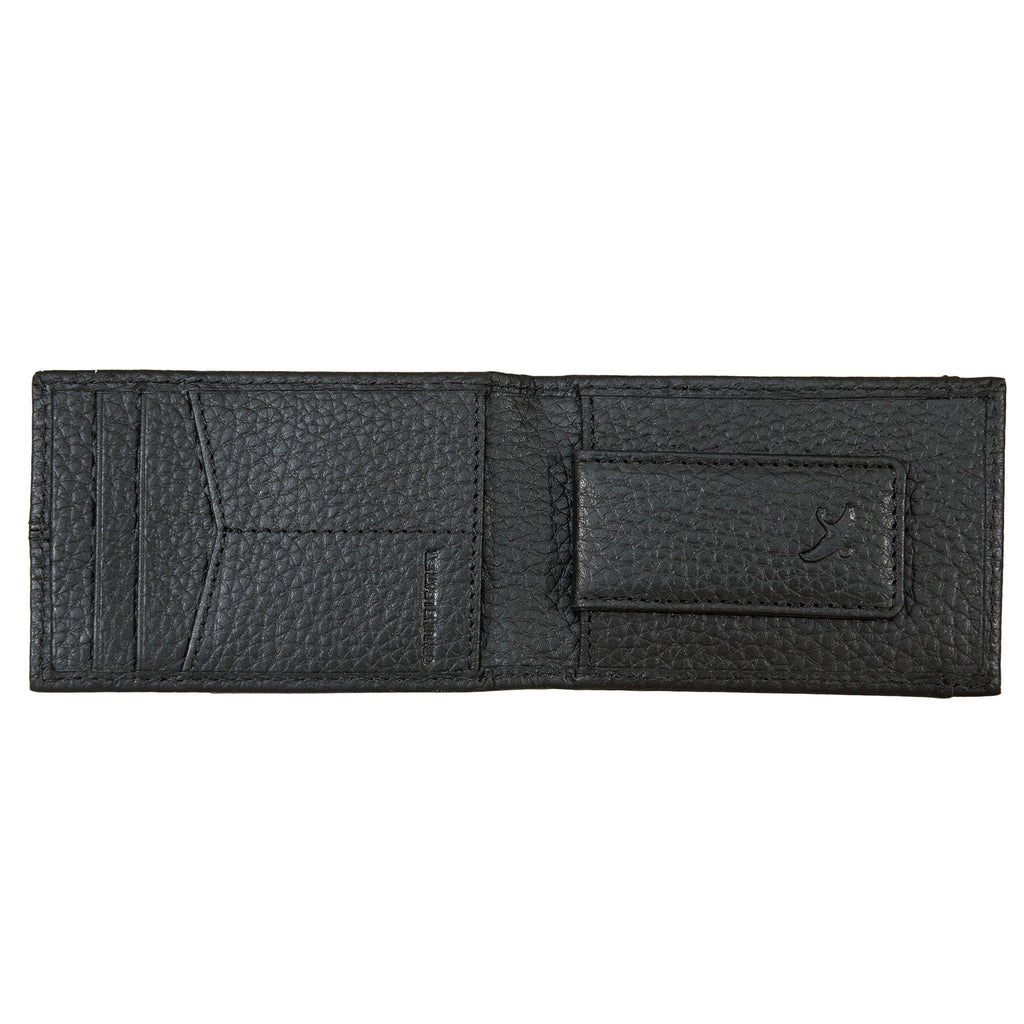 Rugged Leather Money Clip Bifold Wallet