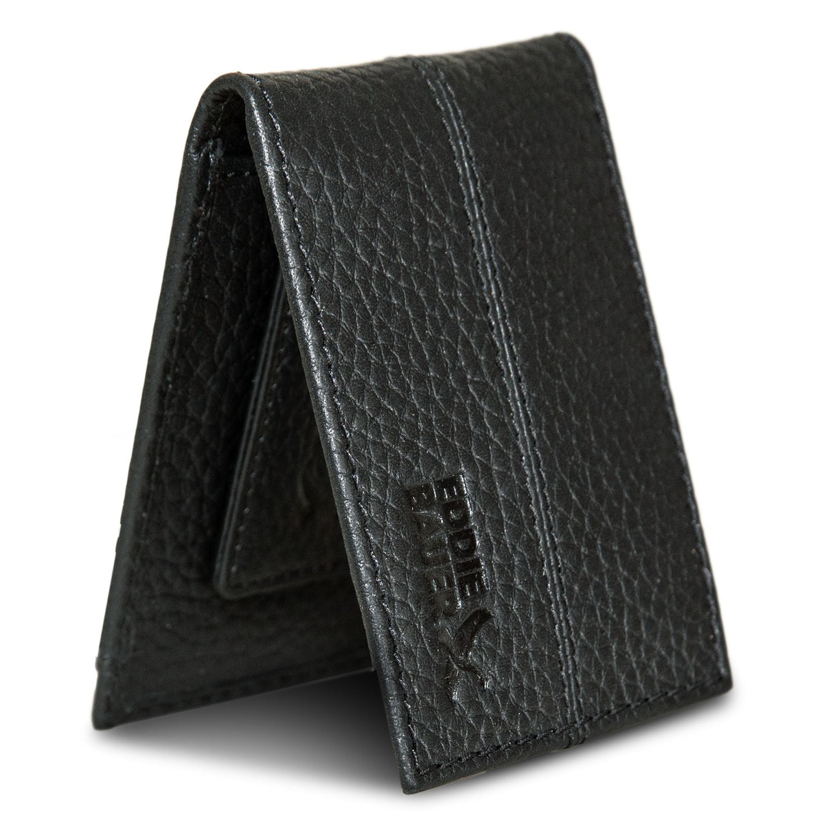 Rugged Leather Money Clip Bifold Wallet