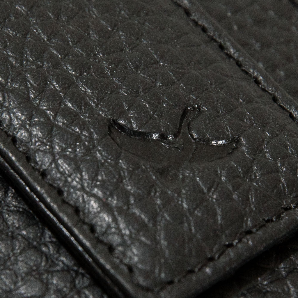 Rugged Leather Money Clip Bifold Wallet
