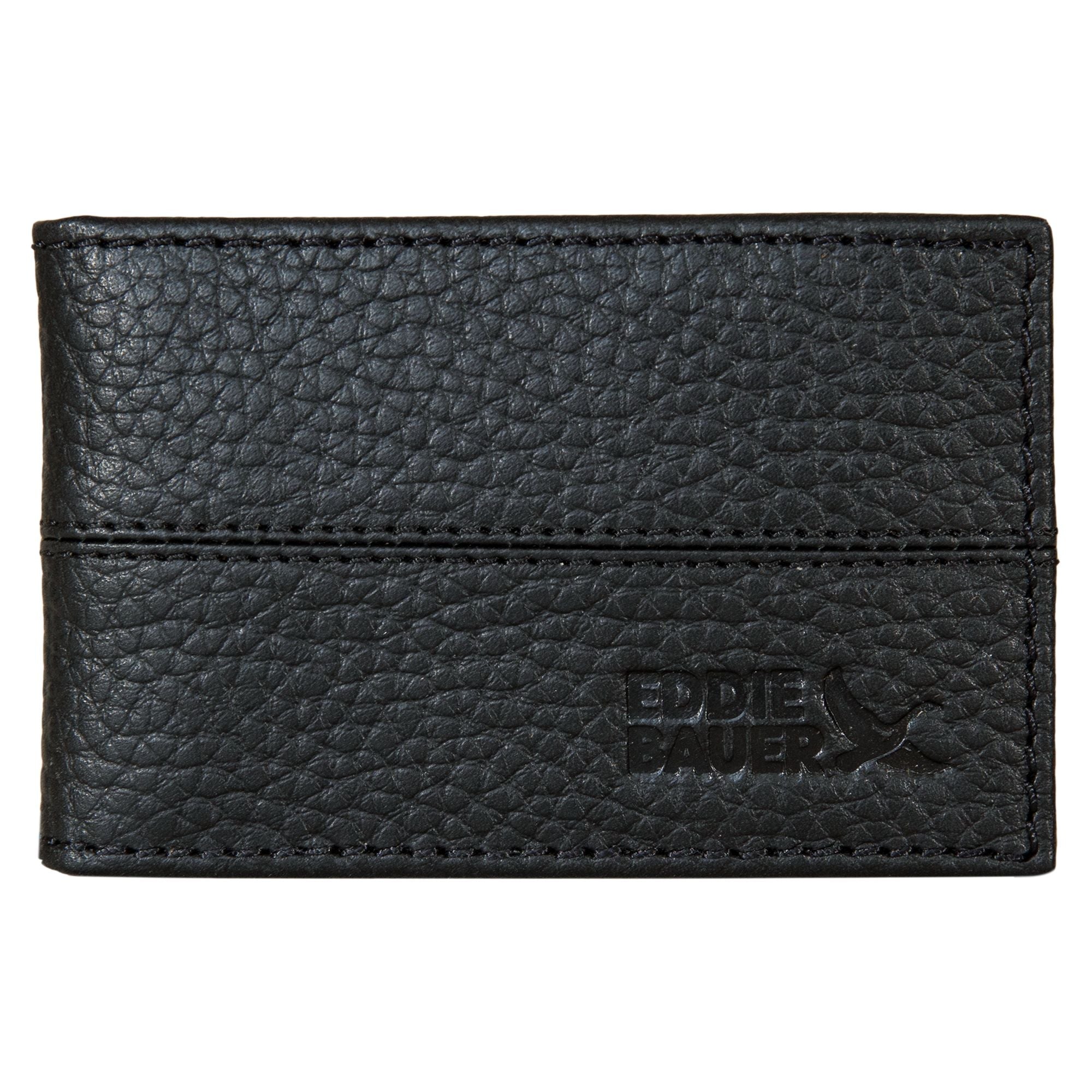 Rugged Leather Money Clip Bifold Wallet
