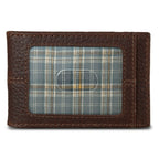 Rugged Leather Money Clip Bifold Wallet