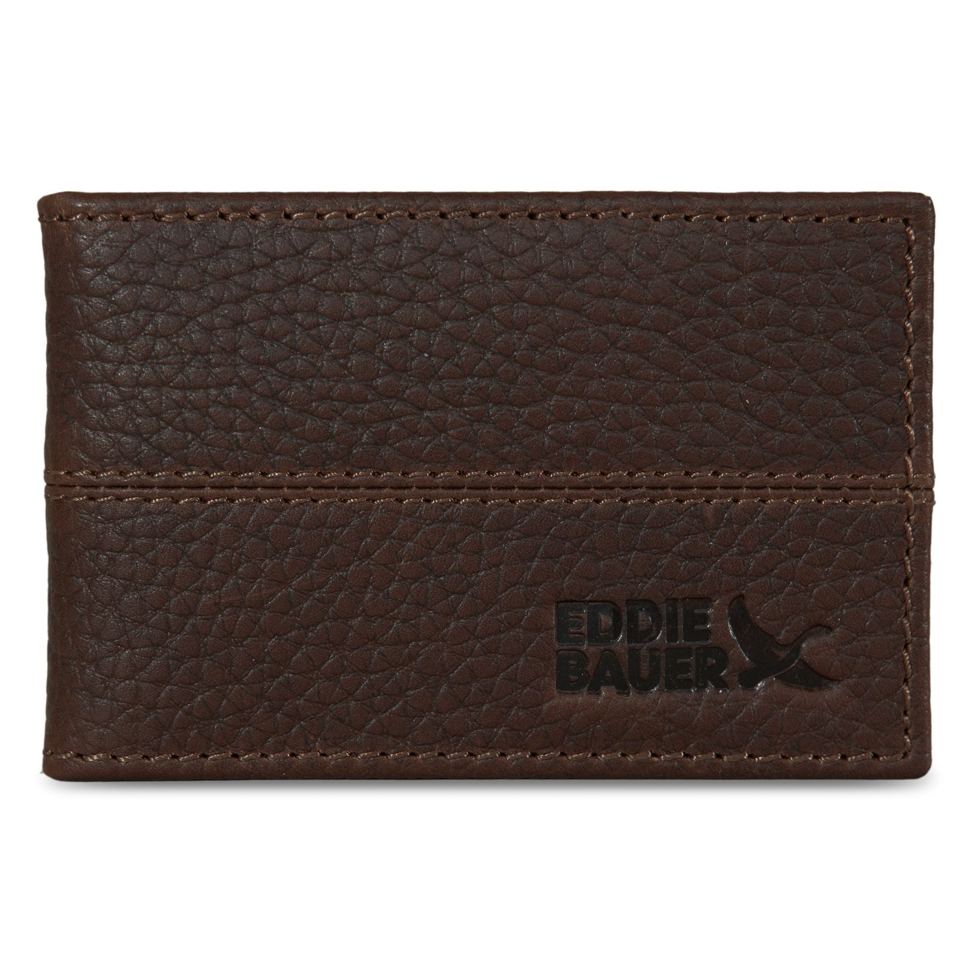 Rugged Leather Money Clip Bifold Wallet