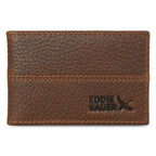 Rugged Leather Money Clip Bifold Wallet
