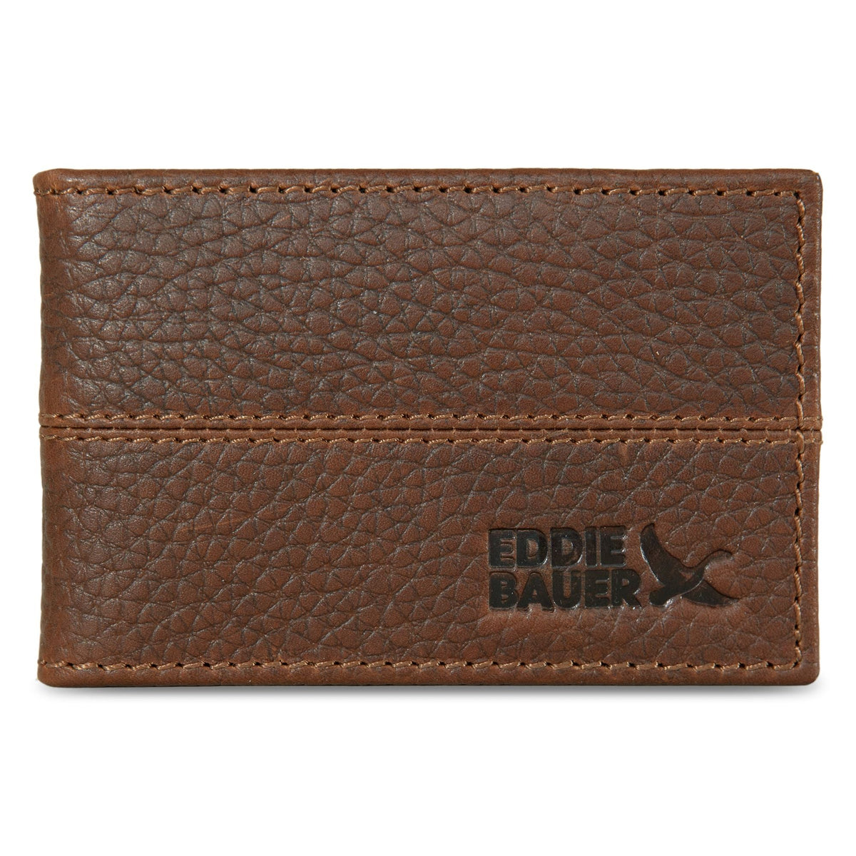 Rugged Leather Money Clip Bifold Wallet