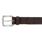 Men's Rugged Leather Belt With Stretch Tab