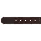 Men's Rugged Leather Belt With Stretch Tab And Sasquatch Design