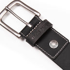 Men's Bridle Leather Belt With Nickel Finish Buckle