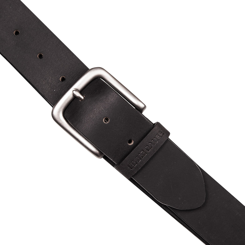 Men's Bridle Leather Belt With Nickel Finish Buckle