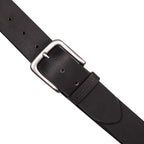 Men's Bridle Leather Belt With Nickel Finish Buckle
