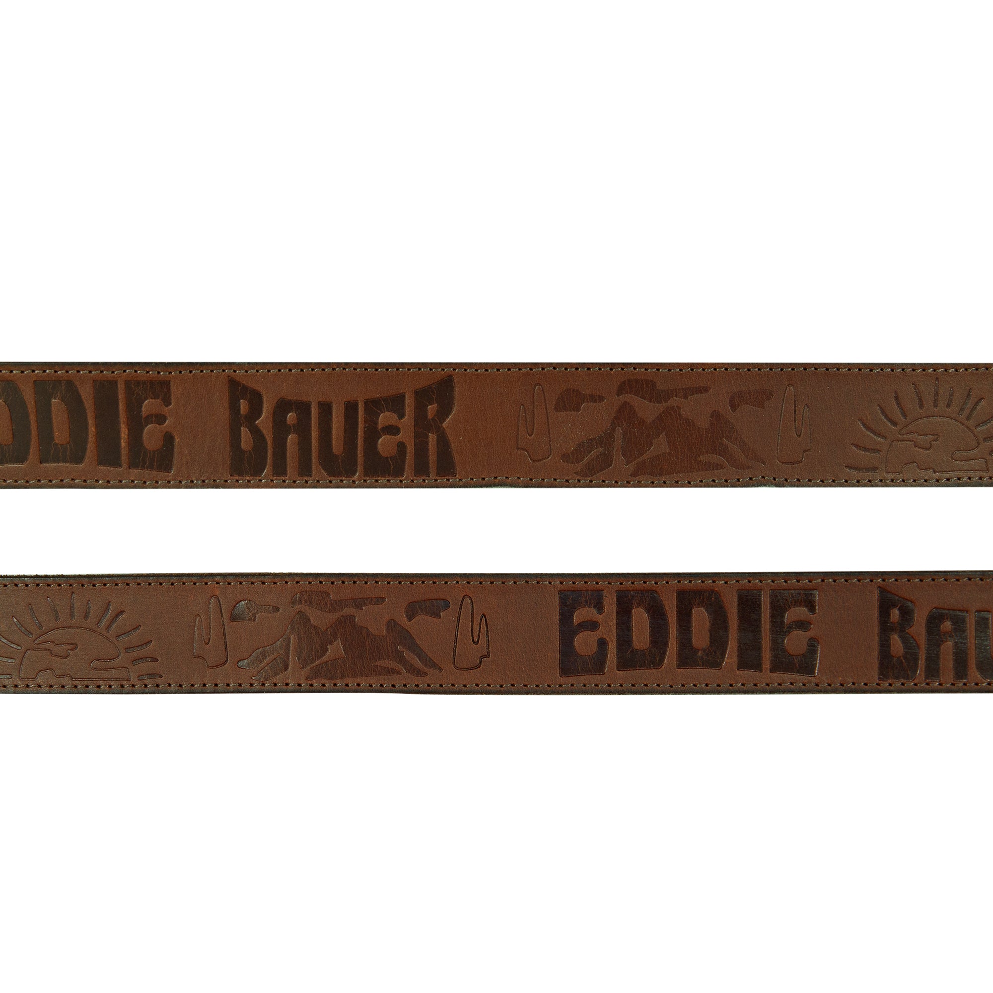 Men's Debossed Eddie Bauer Logo Leather Belt
