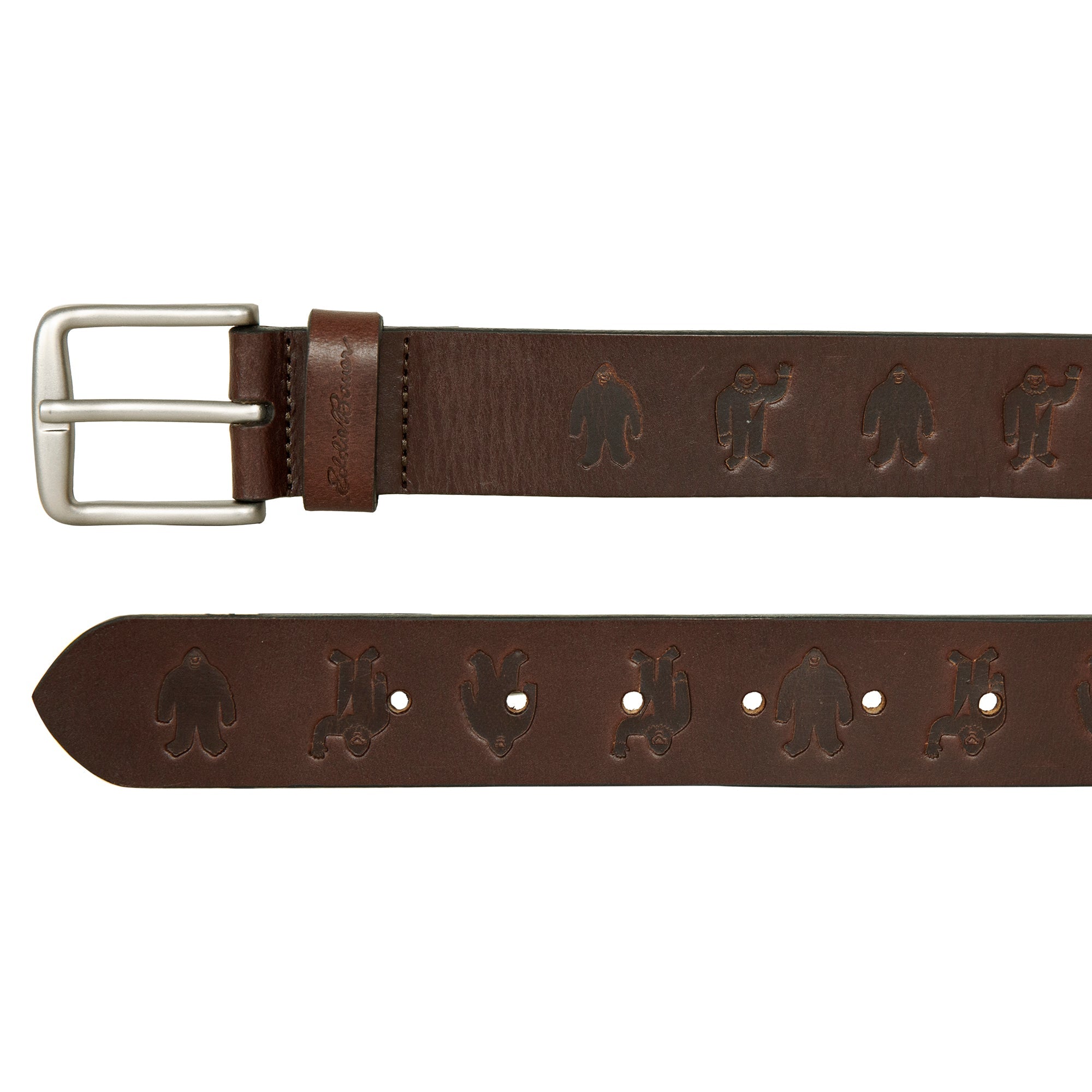 Men's Embossed Sasquatch Harness Leather Belt