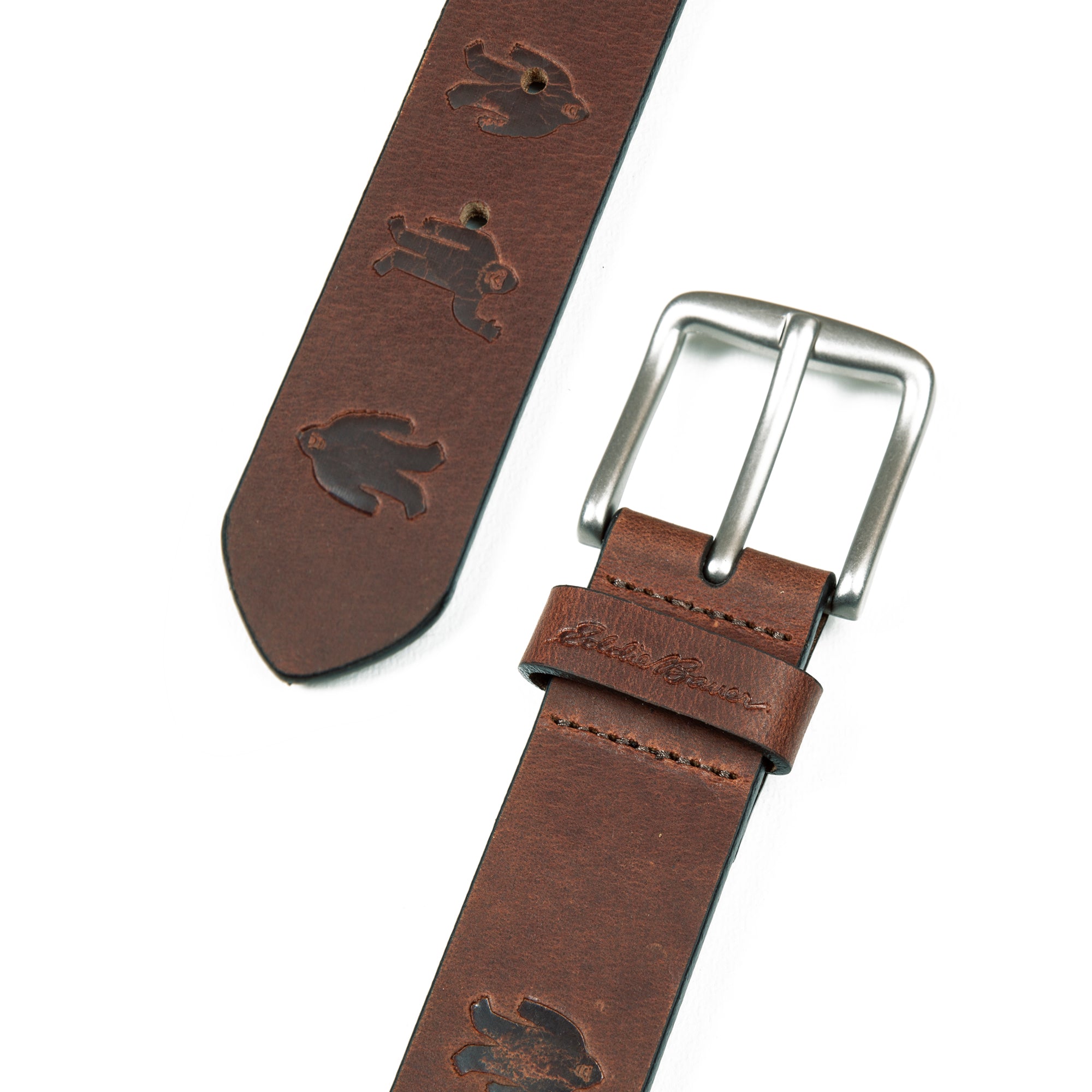 Men's Embossed Sasquatch Harness Leather Belt