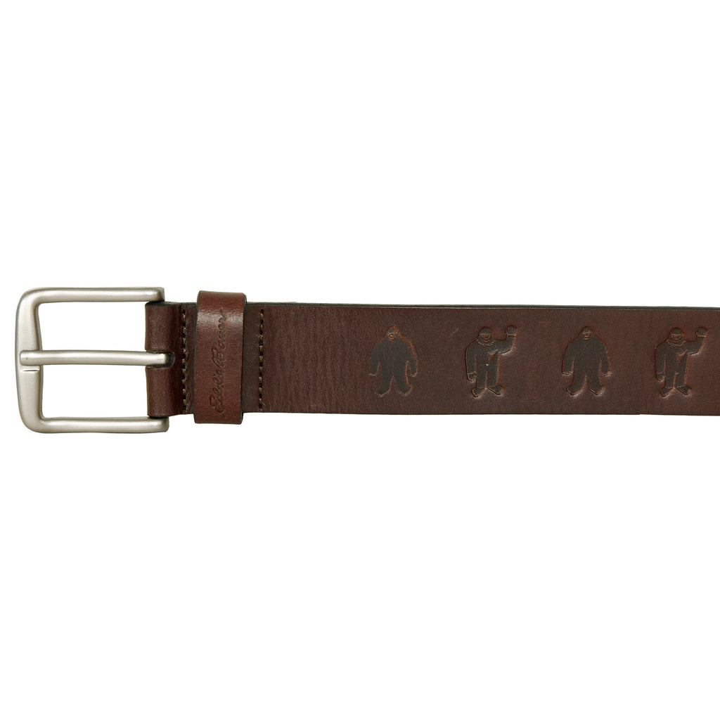 Men's Embossed Sasquatch Harness Leather Belt