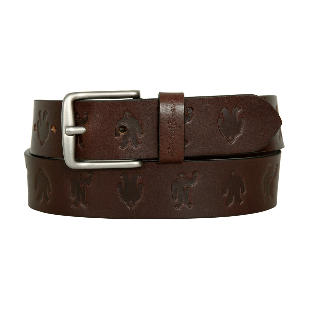 Men's Embossed Sasquatch Harness Leather Belt