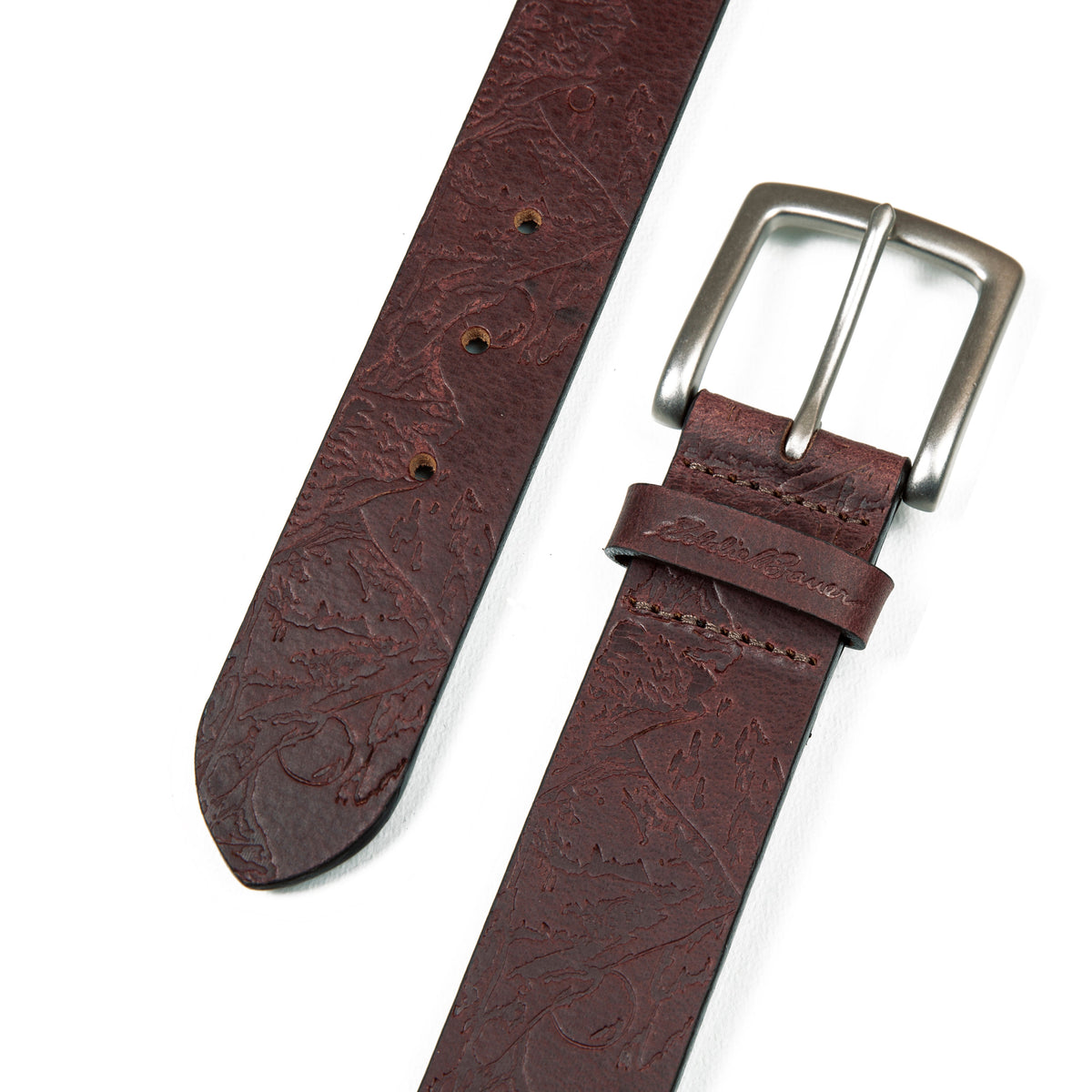 Men's Debossed Live Your Adventure Leather Belt