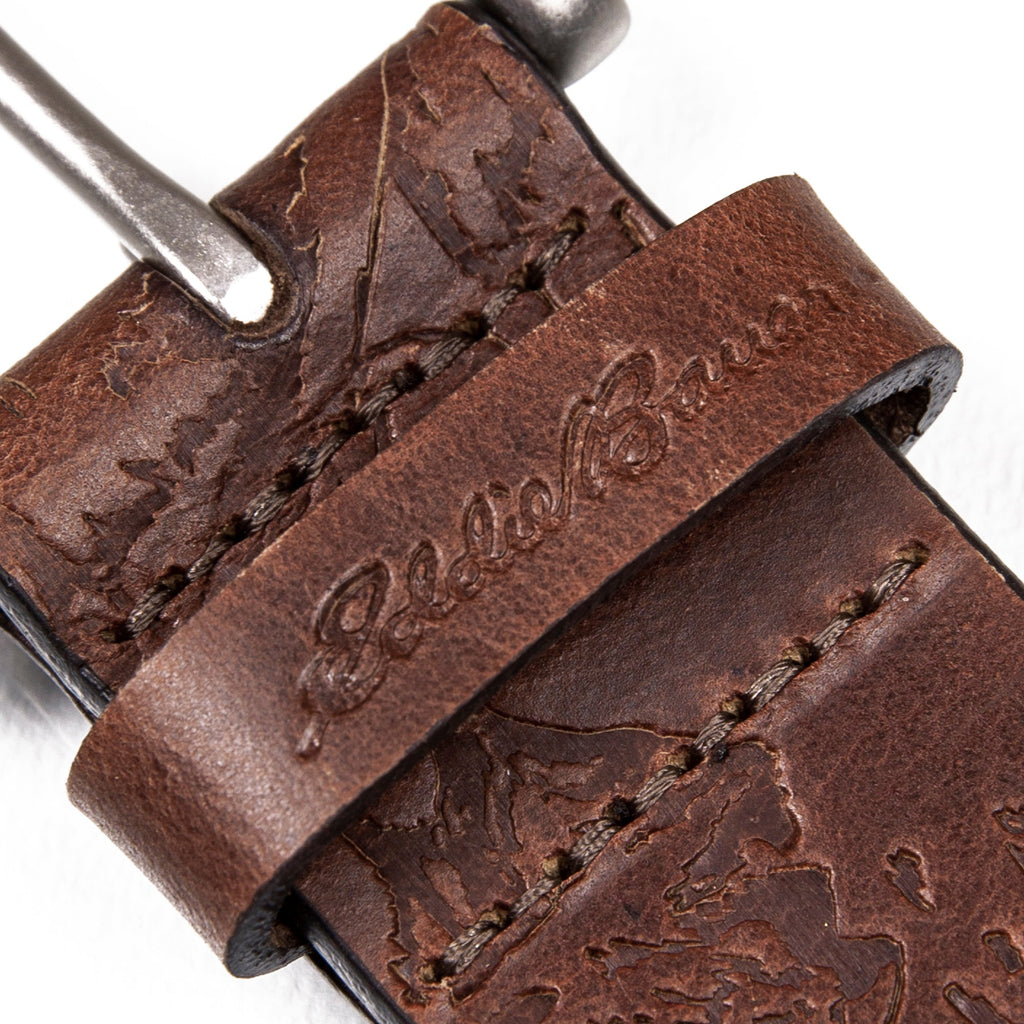 Men's Debossed Live Your Adventure Leather Belt