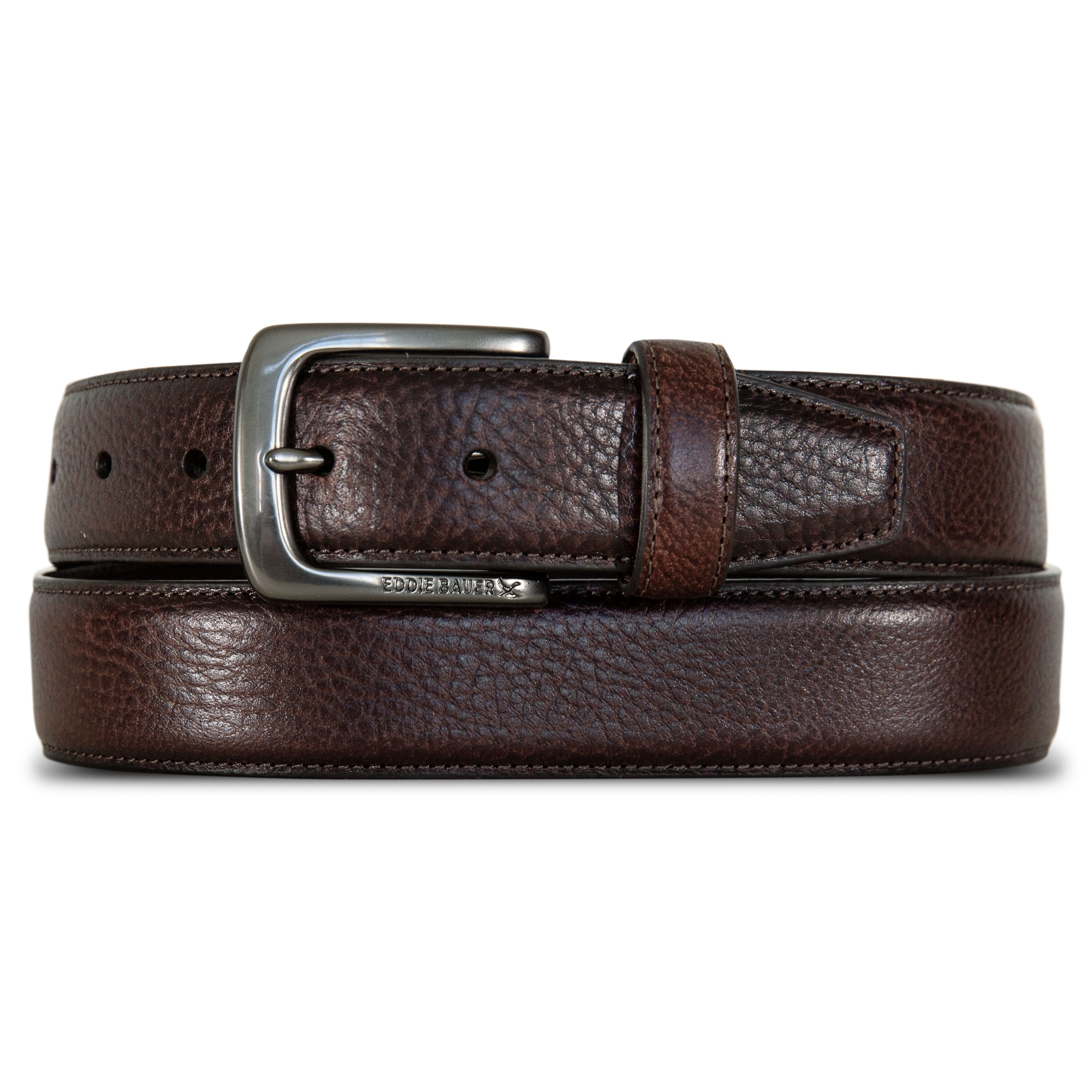 Men's Classic Feather Edge Leather Belt