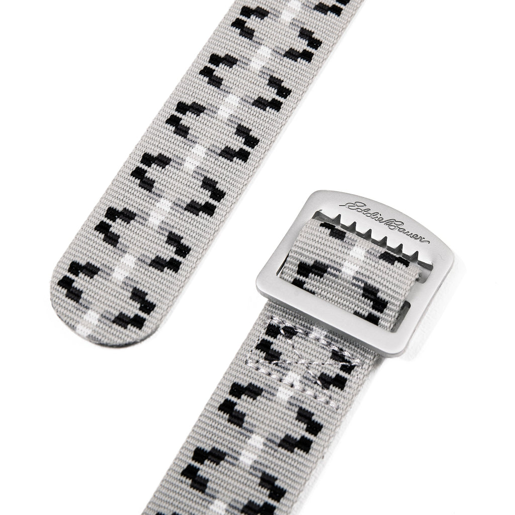 Women's Cascade Webbing Belt With Engraved Metal Buckle