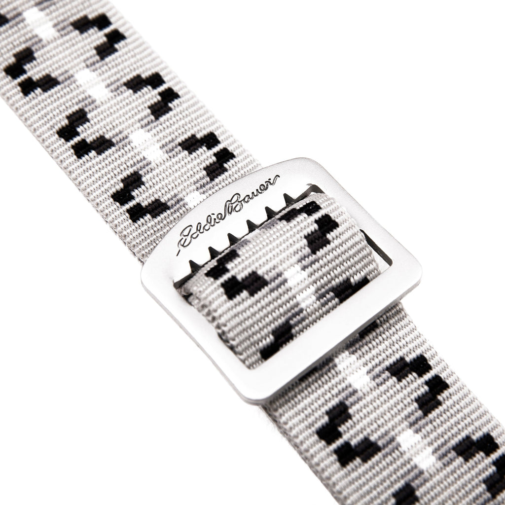 Women's Cascade Webbing Belt With Engraved Metal Buckle
