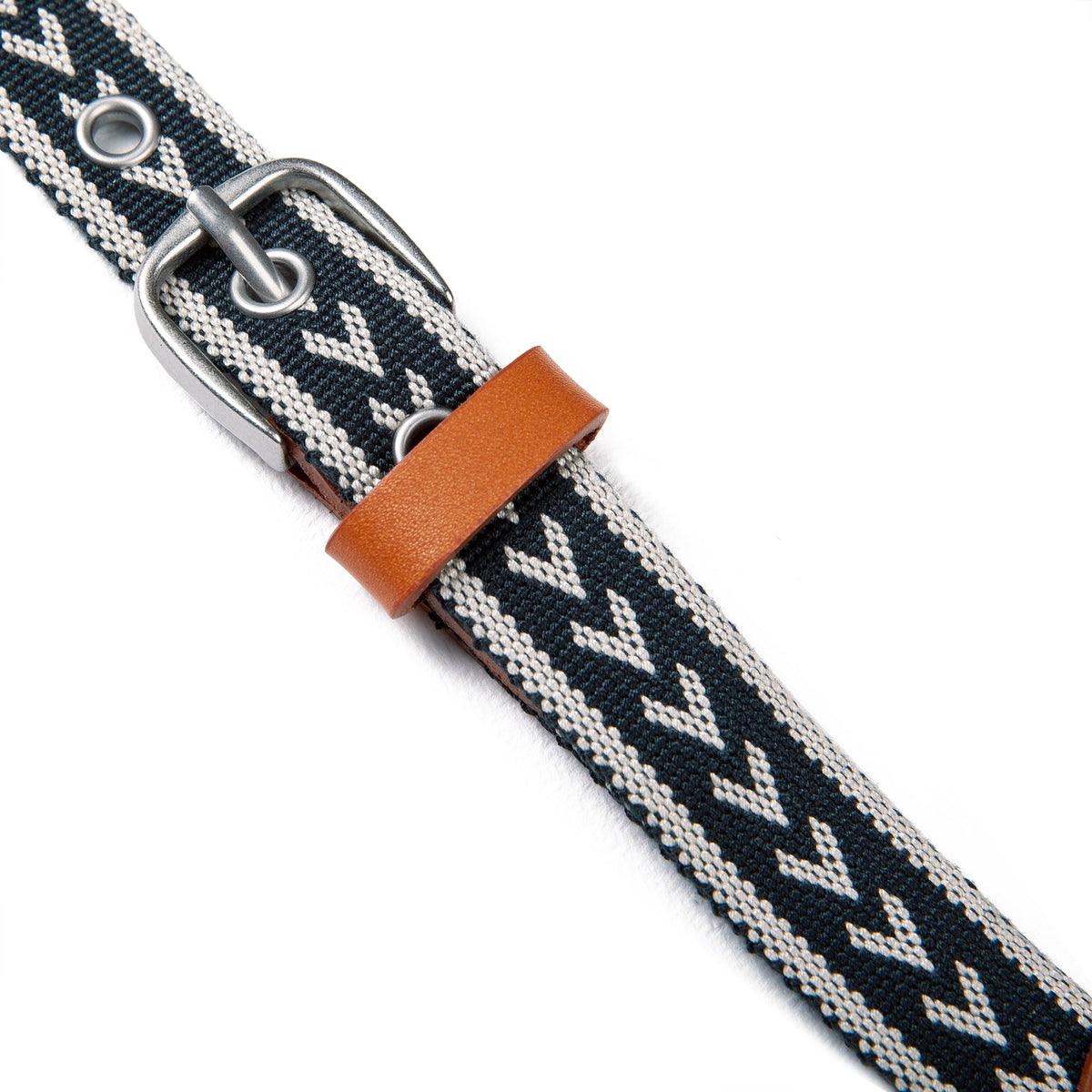 Women's Cascade Woven Belt With Metal Buckle