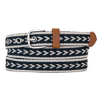 Women's Cascade Woven Belt With Metal Buckle