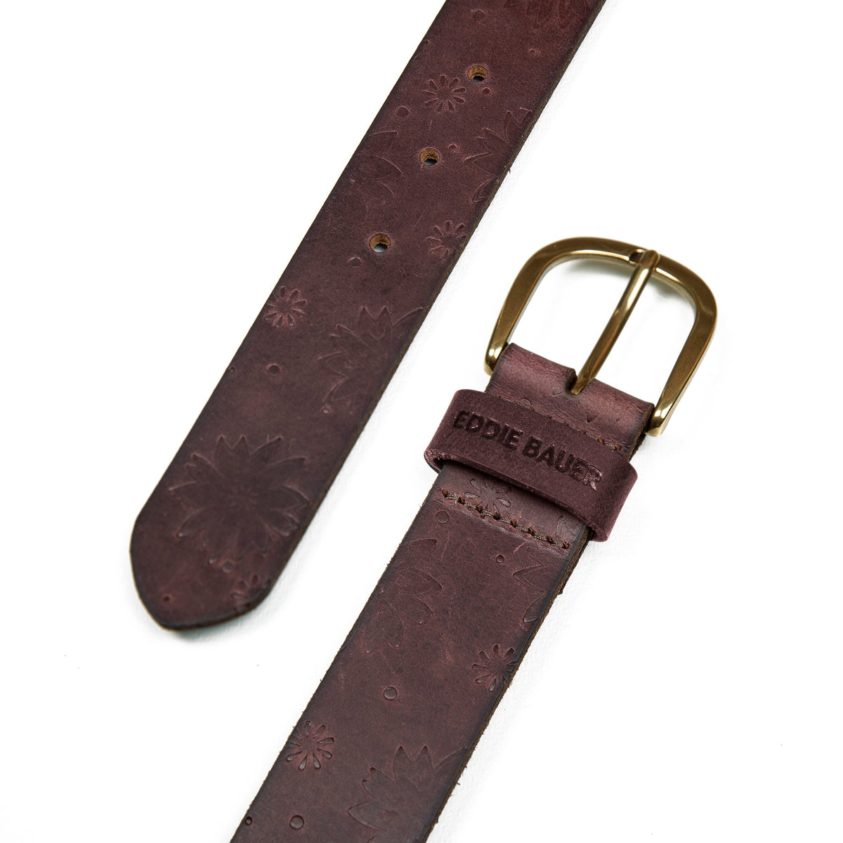 Women's Floral Tooled Leather Belt