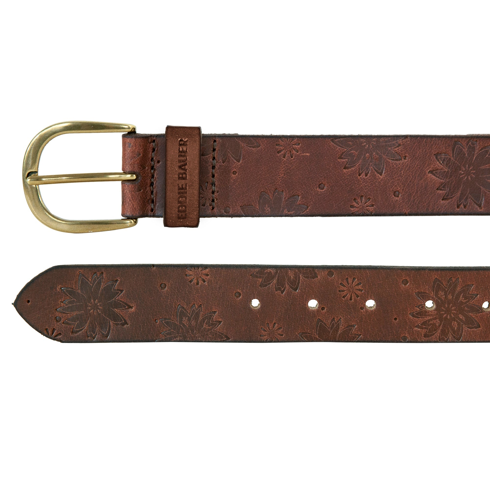 Women's Floral Tooled Leather Belt